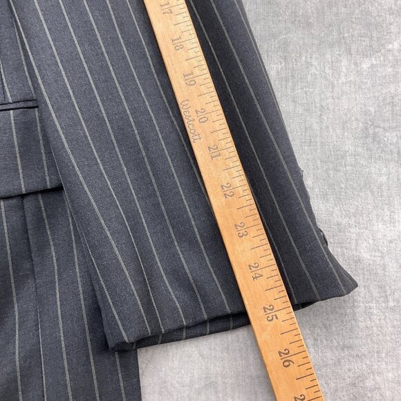 Hickey Freeman Blazer Men 42L Gray Pinstripe Wool Madison Classic Career USA VTG - Picture 6 of 13